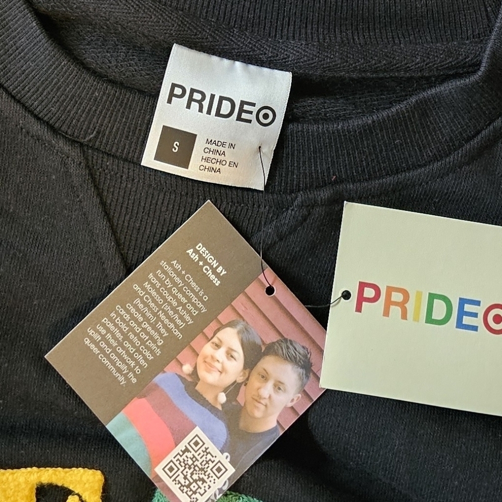 Target Pride Collection LGBTQ Crewneck Sweatshirt Queers Take Care of Each Other - Picture 6 of 9